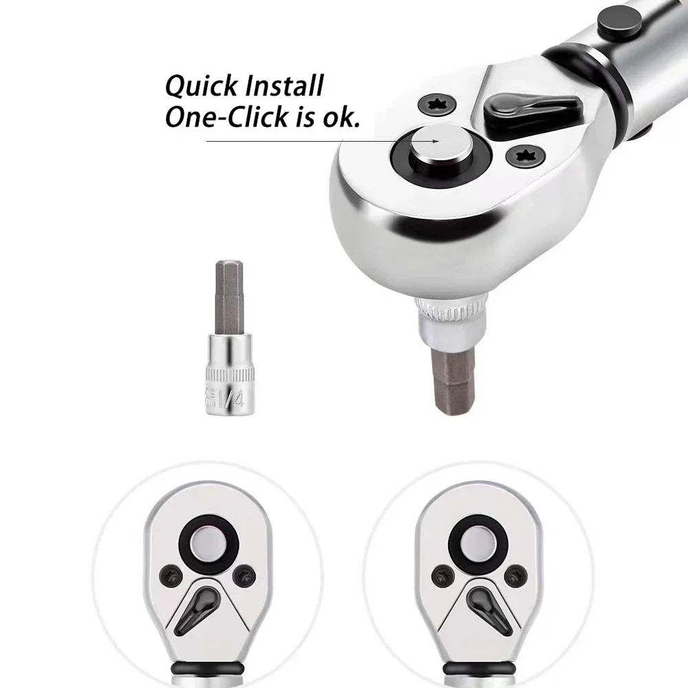 15-Piece Mini Torque Wrench Set – Adjustable 1/4" Bike Repair Socket Wrench for Bicycle Maintenance - Image 6