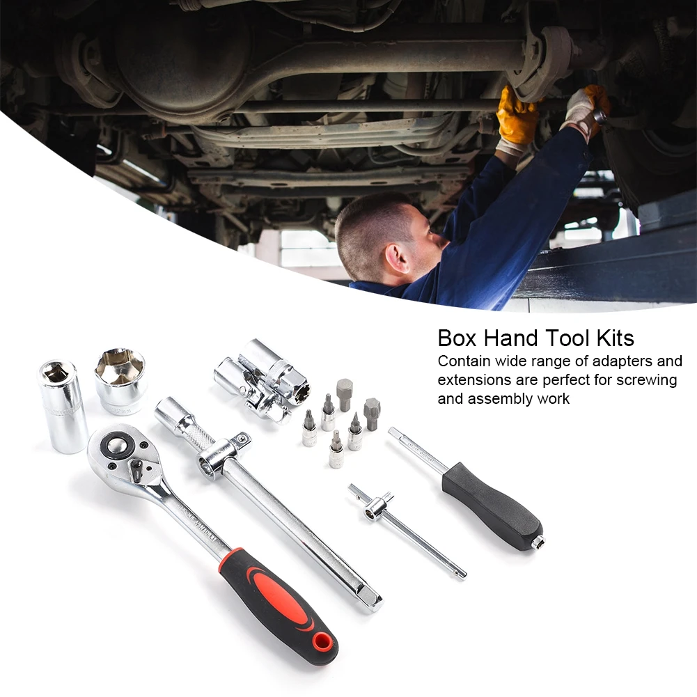 108-Piece Ratchet Wrench & Socket Tool Set – CR40 Steel Metric Hand Tool Box for Car & Home Repair - Image 4