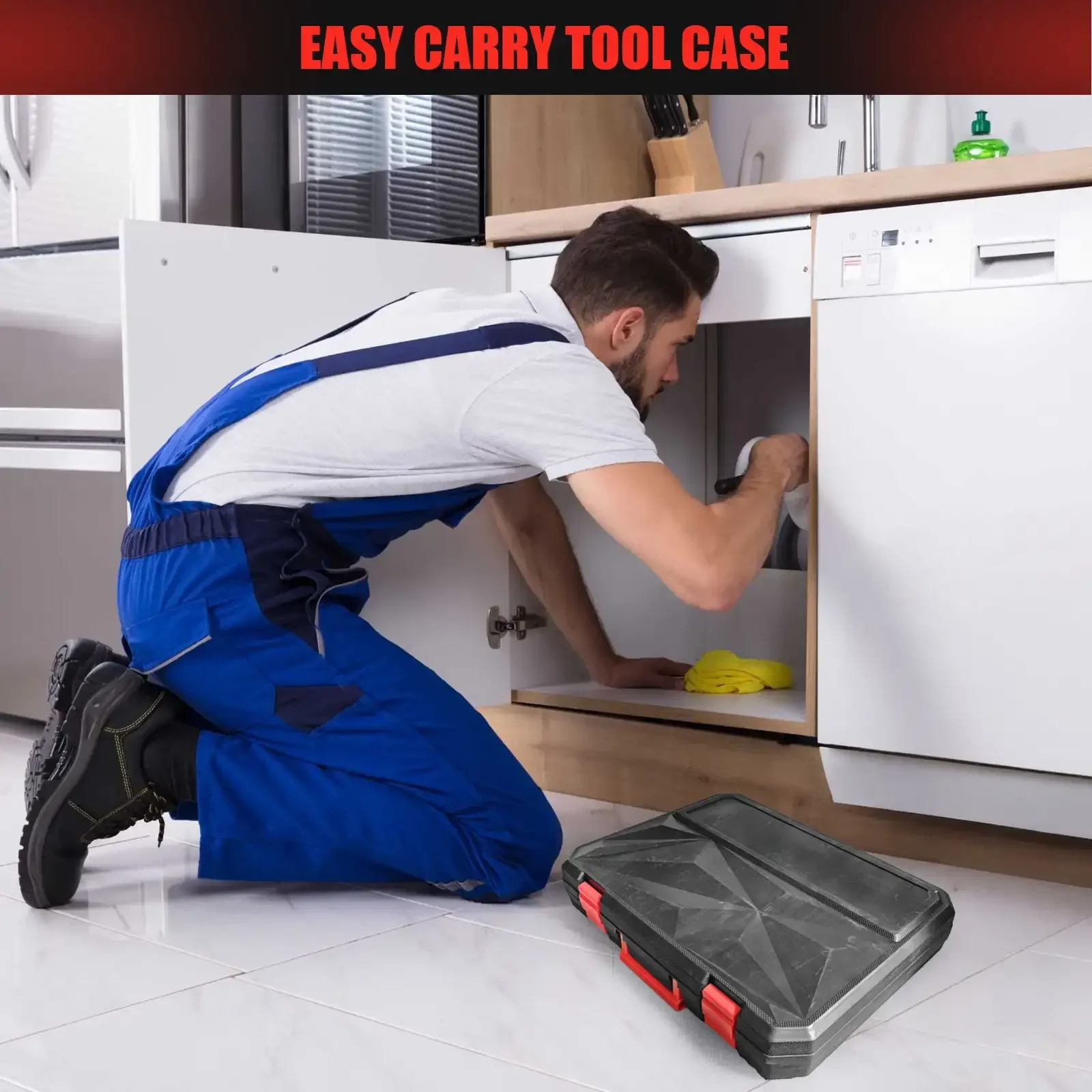 198-Piece Home & Auto Repair Tool Kit – DIY Hand Tools Set with Screwdrivers, Pliers, and Wrenches - Image 5