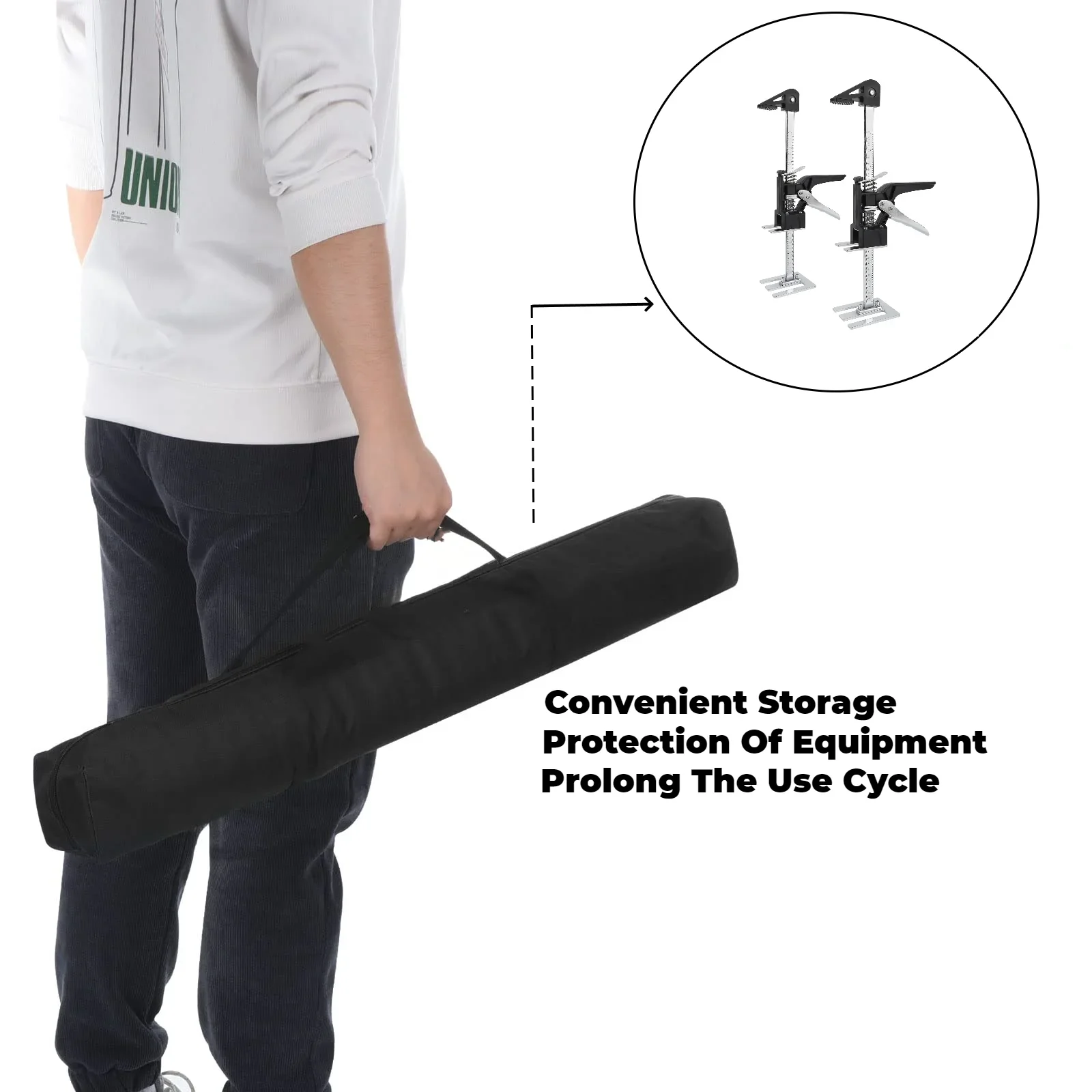 15-Inch Labor Saving Arm Lifting Tool – Adjustable Door, Drywall & Cabinet Board Elevator Jack - Image 6