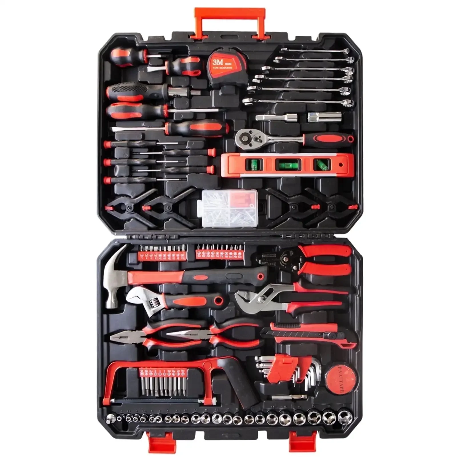 198-Piece Home & Auto Repair Tool Kit – DIY Hand Tools Set with Screwdrivers, Pliers, and Wrenches