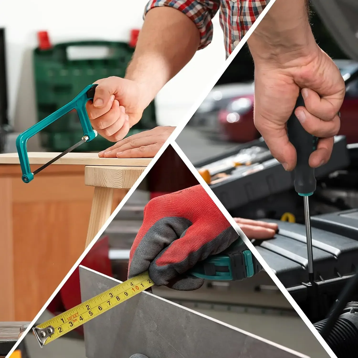 198-Piece Universal Hand Tool Box Set – Ratchet Socket & Screwdriver Kit for Auto and Home Repairs - Image 6