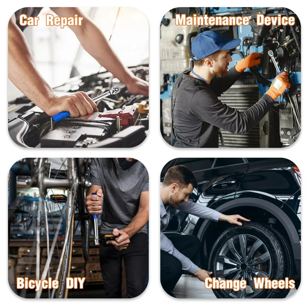 15-Piece Mini Torque Wrench Set – Adjustable 1/4" Bike Repair Socket Wrench for Bicycle Maintenance - Image 3