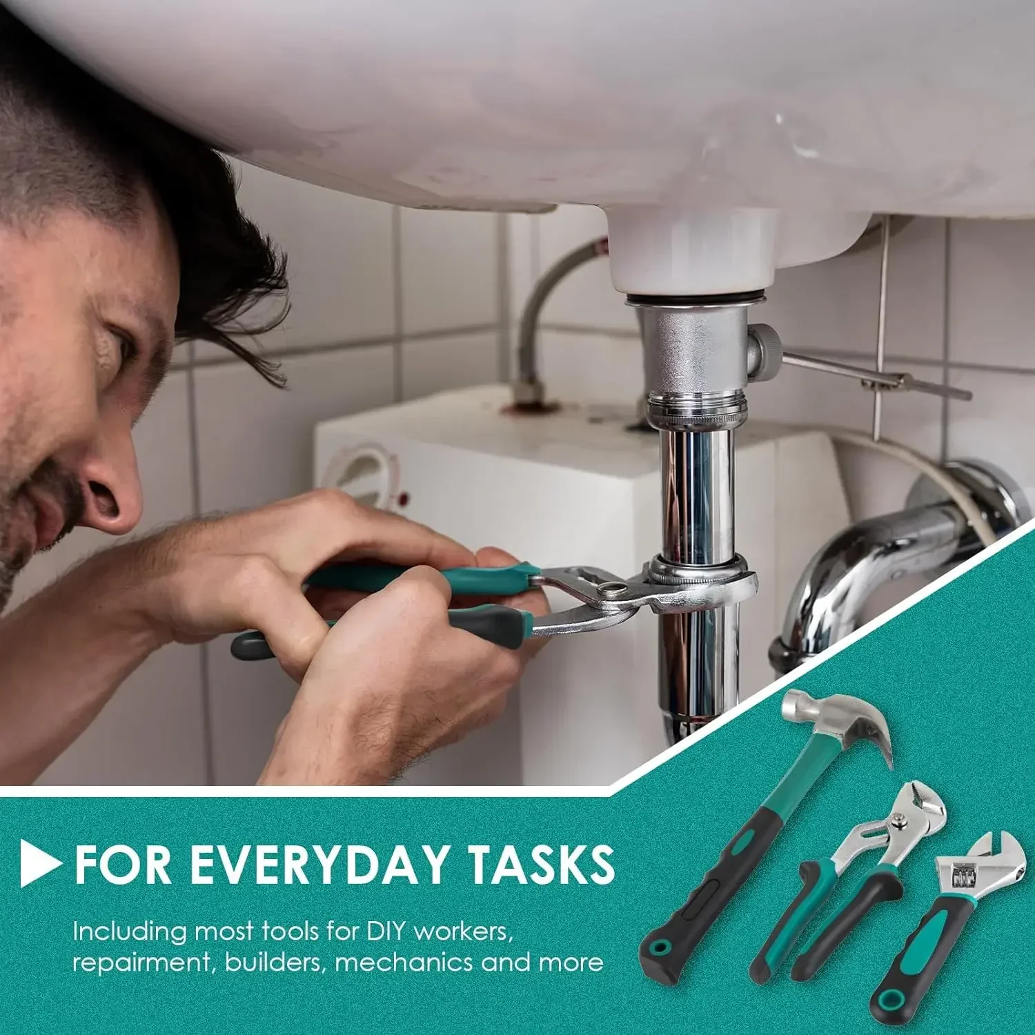 198-Piece Universal Hand Tool Box Set – Ratchet Socket & Screwdriver Kit for Auto and Home Repairs - Image 5