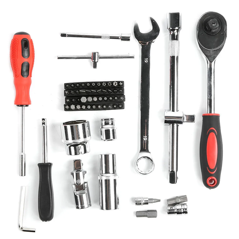 215-Piece Ratchet Wrench & Socket Set – 1/4", 3/8", 1/2" Drive Mechanics Hand Tool Kit with Storage Box - Image 3